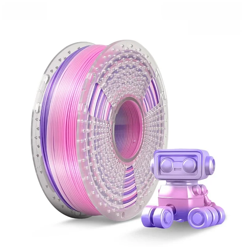 SUNLU 1KG jedwabny/podwójny/potrójny kolor/tęczowy żarnik do drukarki 3D 1,75 mm 1000g szpula (2,2 funta) schludny żarnik pasuje do większości drukarek FDM — zdjęcie produktu 7