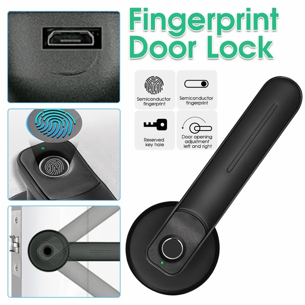 Imagem -04 - Fingerprint Door Lock com Chave Fechadura com Senha Smart Digital Lock Thumbprint Bluetooth tt Controle Novo