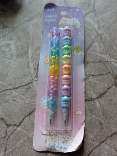 2pcs/Set Cute Bear Non Sharpening Mechanical Pencil Student Writing Pen School Office Supplies Pencil Stationery Gifts photo review