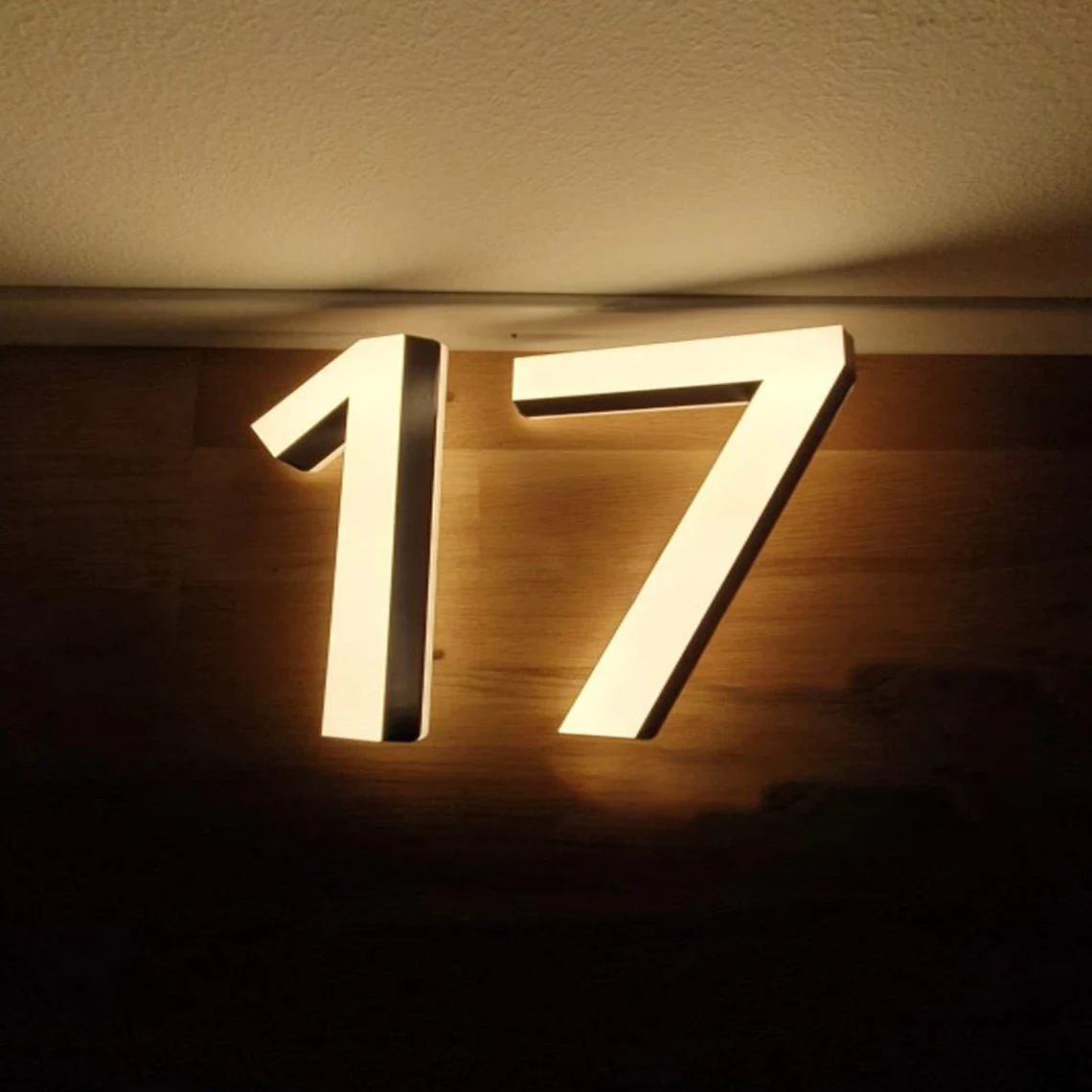 House Numbers Address Sign for House LED Lighted House Number Address Plaque for Outside LED Address Sign