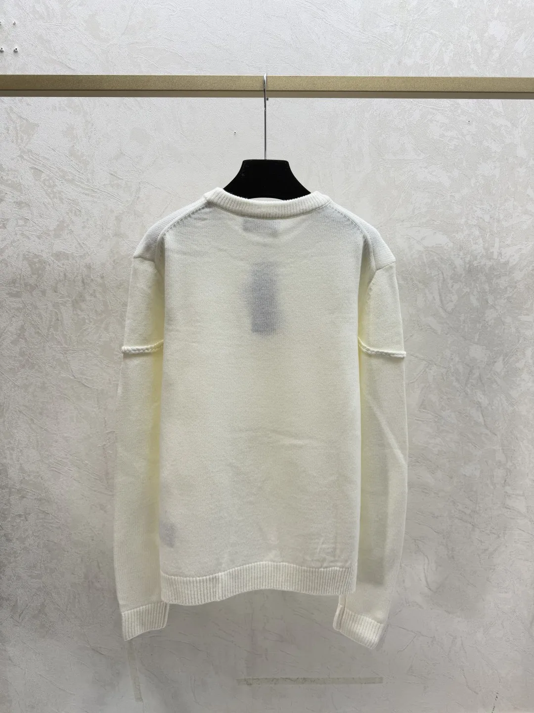 

25 Autumn/Winter Round Neck Letter Knitted Sweater Trendy Casual Simple Style High End Long Sleeve Sweater