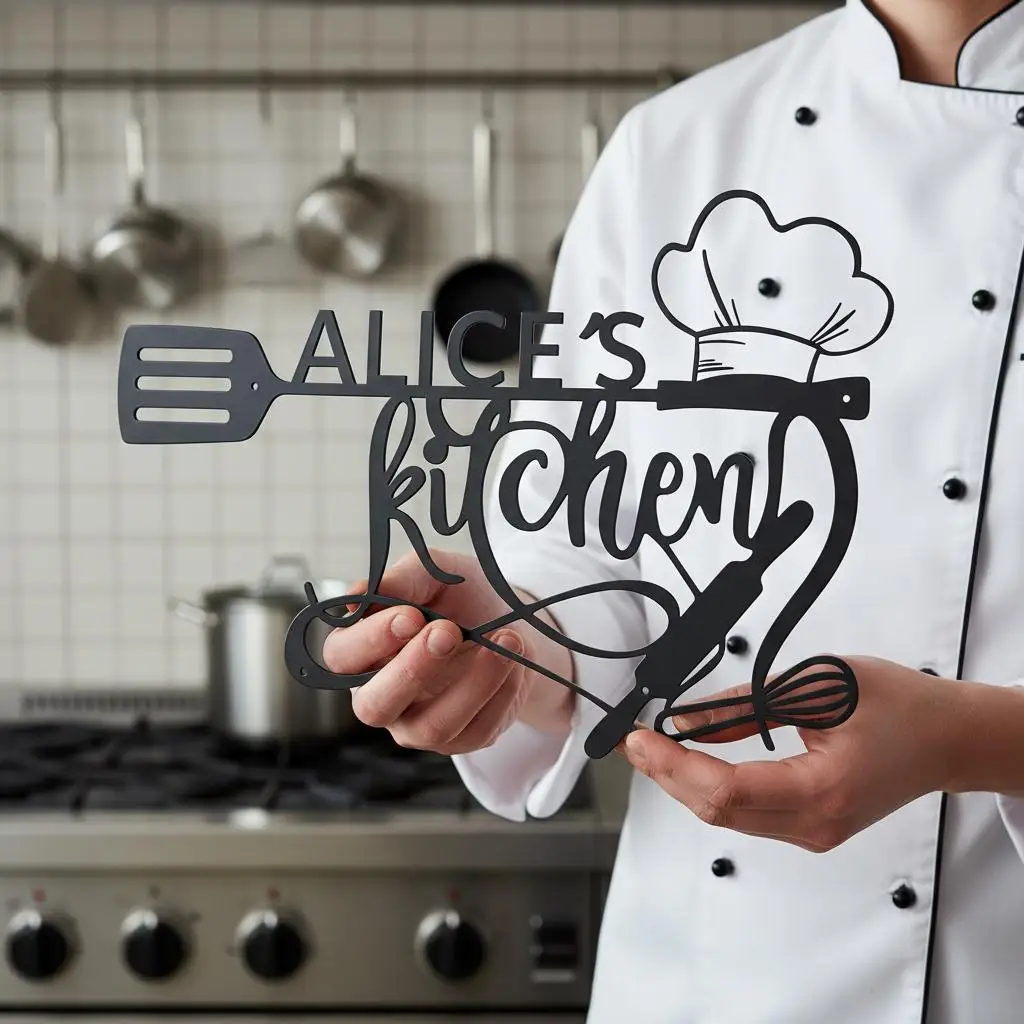 

Custom Metal Kitchen Sign, Farmhouse Kitchen Decor, Kitchen Name Metal Sign, Cute Kitchen Gift, Kitchen Wall Art Sign