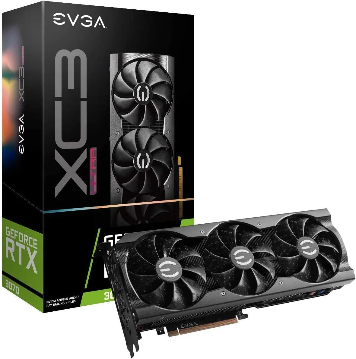 بطاقة رسومات EVGA GeForce RTX 3060 XC BLACK GAMING سعة 12 جيجابايت GDDR6 مستعملة