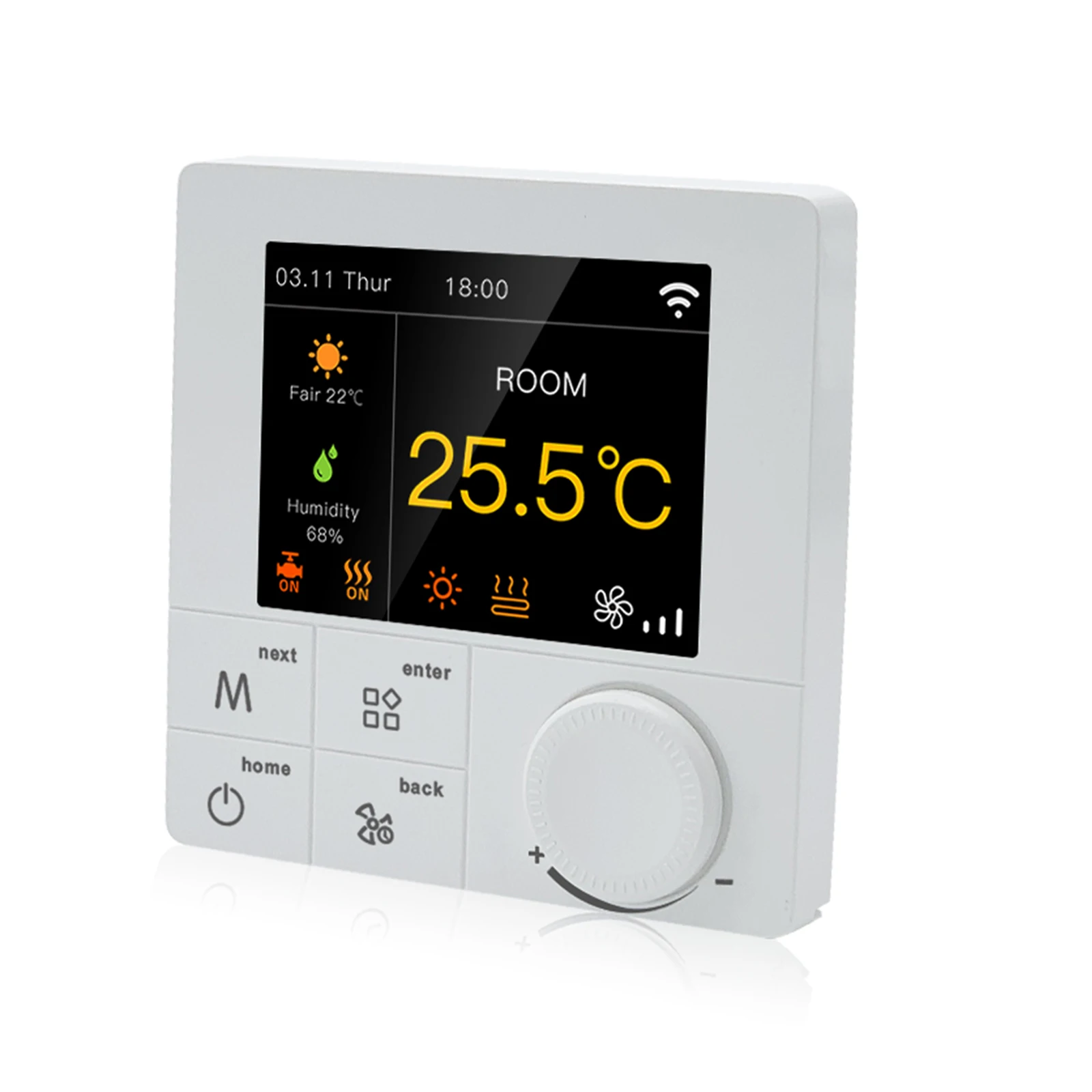 Qiumi Smart Wifi Thermostat Air Conditioning Temperature Controller With Color LCD Screen Works with Alexa Google Home