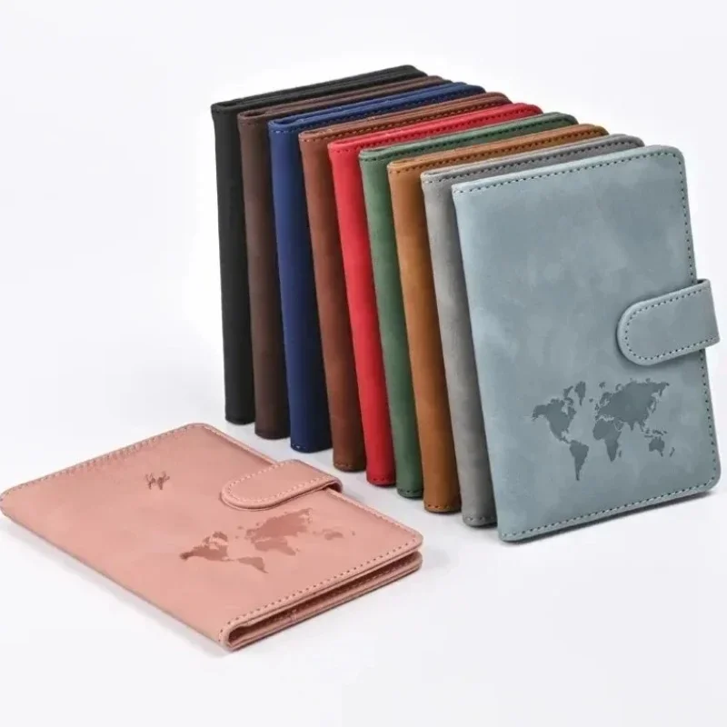 Reispaspoort Cover Holder Case PU Leer Heren Dames Ticket Portemonnee Beschermend met Creditcardhouder Protector Cover Case - afbeelding 2