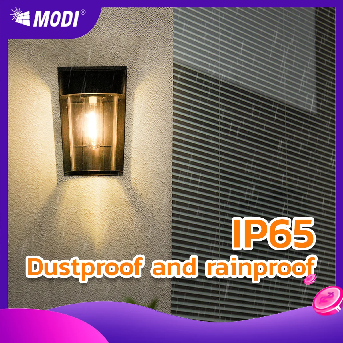 LED Solar Wall Light Outdoor Waterproof IP65 Porch Garden Wall Lamp & Indoor Bedroom Bedside Decoration Lighting Lamp