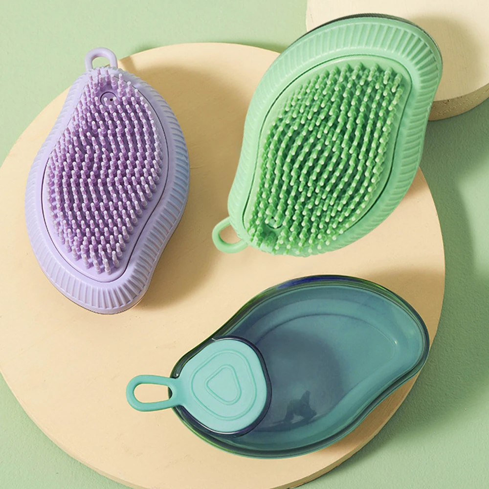 Pet silicone shower shampoo brush