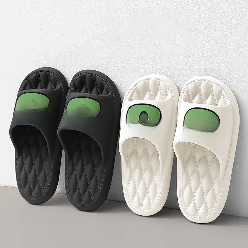 Pantoufles coordonnantes pour la plage d'été, sandales souples à motif de grenouille de dessin animé