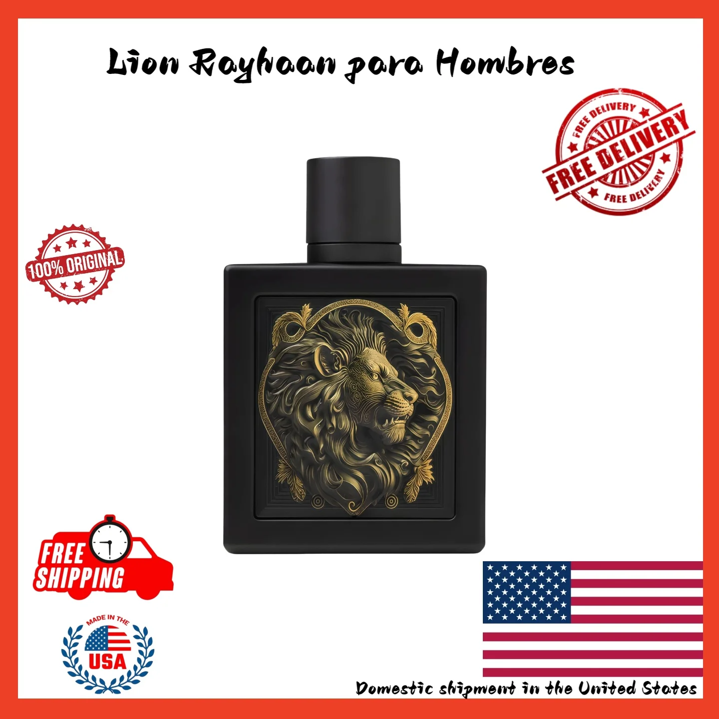 

Rayhaan Lion Eau De Parfum by Rayhaan for Men & Women Luxurious 100ML Spray Long-lasting fragrance, a must-have birthday gift.