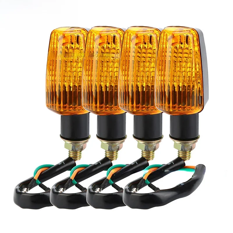 AliExpress NONE 4PCS Universal Motorcycle Blub Turn Signal Lamp Turning Indicators Light Blinkers Signal Amber Bike Motorcycle Accessories 12V