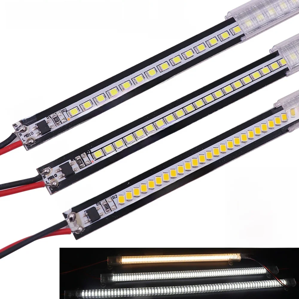 Barre lumineuse LED 220V, 2835, haute luminosité, 72 diodes/m, 30/40/50cm, Tube en aluminium, bande lumineuse rigide pour éclairage sous-meuble et cuisine