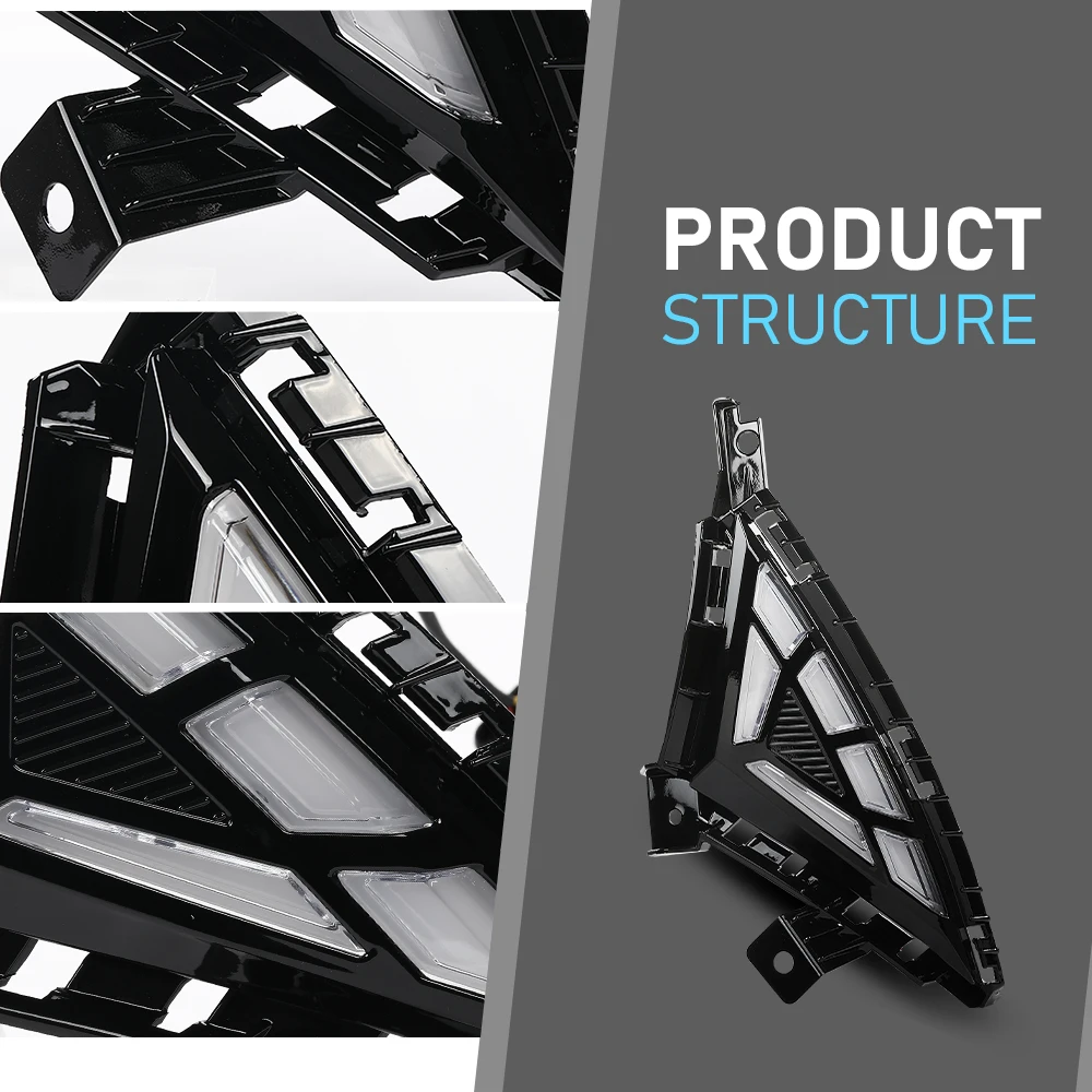 Drl النهار تشغيل ضوء مصباح الضباب ث/بدوره مصباح إشارة صالح ل 2021 2022 هيونداي إلنترا مقاوم للماء سنوبروف الغبار #4