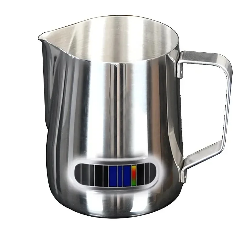 Pichet à mousse de lait en acier inoxydable, 12/20oz, 350/600ML, affichage de la température, mousseur à lait, tasse pour Latte Art Barista