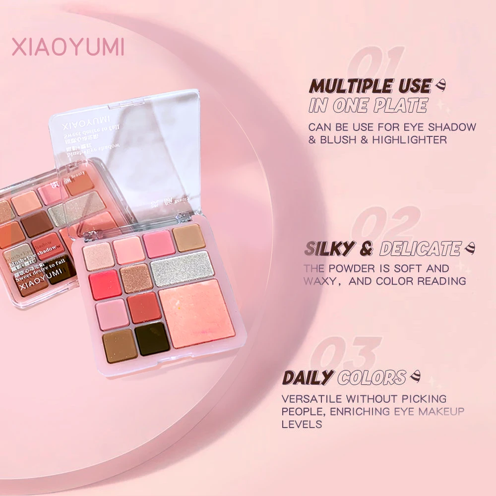 لوحة ظلال عيون وأحمر خدود مكونة من 12 لونًا - غير لامعة/لامعة، استخدام العين والوجه، كونتور، هايلايت، نباتي، معتمد، للجنسين، آمن للبشرة #4