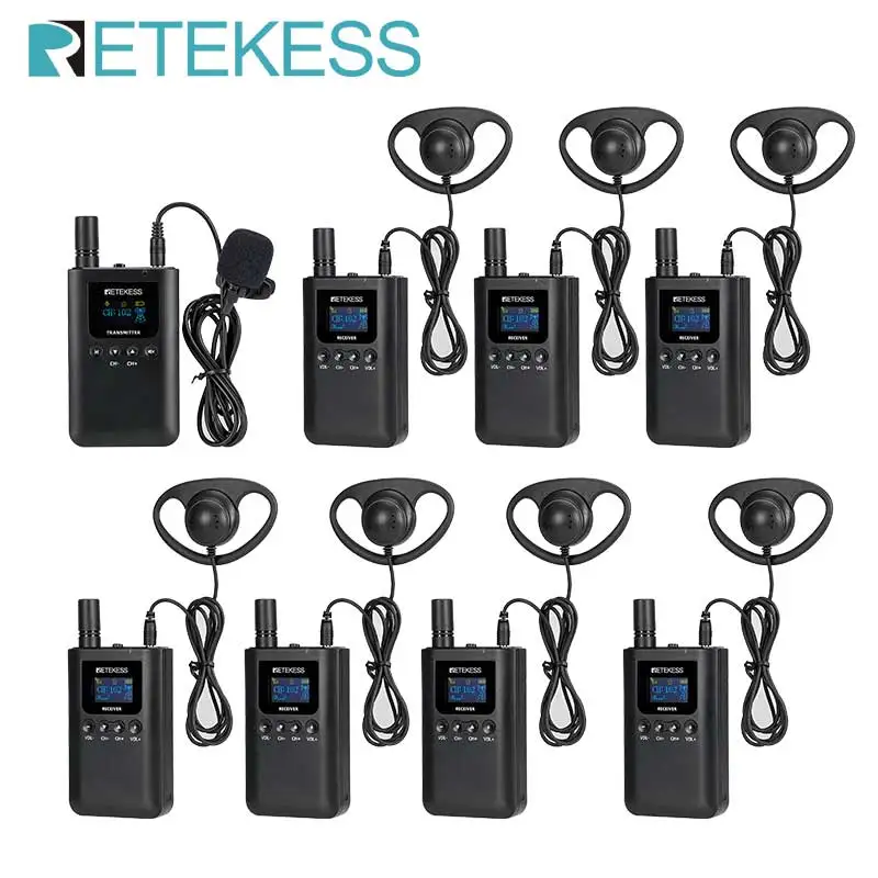 

Retekess TT125 Tour Guide Microphone Tour Guide Audio System Radio Guide For Meeting Church Translation Museum Group Tours Hajj