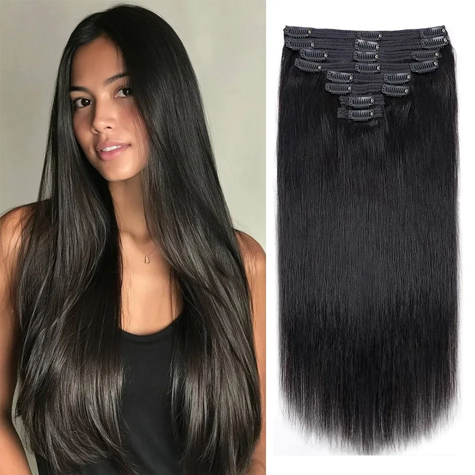 clip-in-hair-extension-human-hair-straight-human-hair-clip-in-extensions-black-women-invisible-seamless-clip-natural-humain-hair
