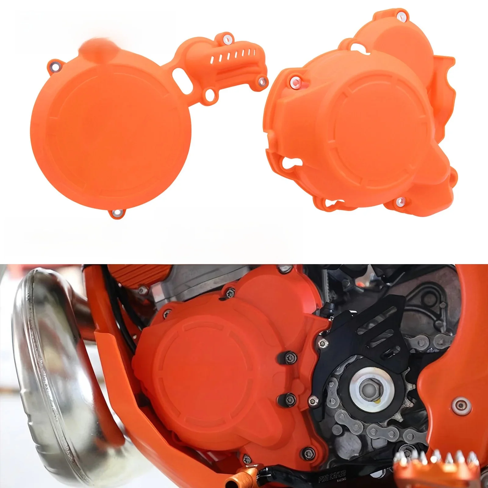 AliExpress NONE Motorcycle Clutch Guard Water Pump Cover Engine Ignition Protector For HENGJIAN HJMOTO HJZ300 Z300 Enduro Dirt Bike Refit Parts