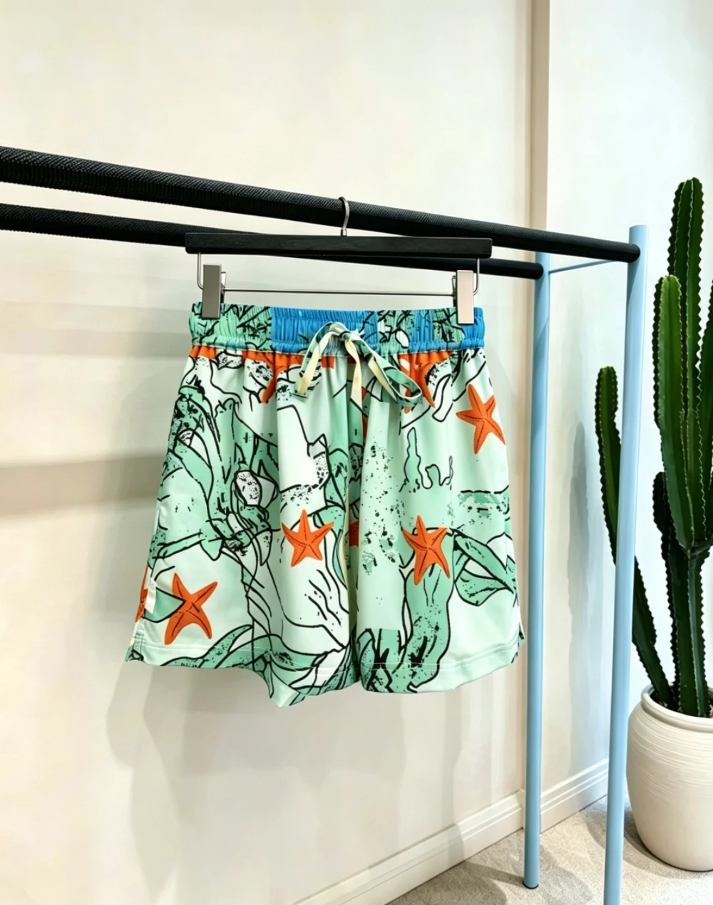 

Women's Colorful Printed Drawstring Shorts Pants 2026 New Summer Casual Vacation Beach Pants 3A2