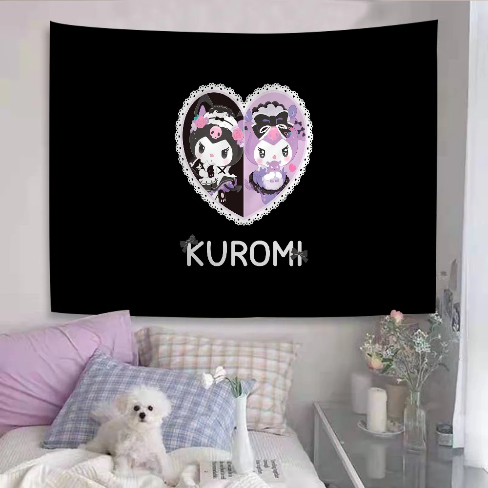 مينيسو سانريو مرحبا كيتي مينيسو مرحبا كيتي نسيج الجدار الشنق هدية عيد ميلاد ديكور المنزل لغرفة المعيشة غرفة نوم والمكتب