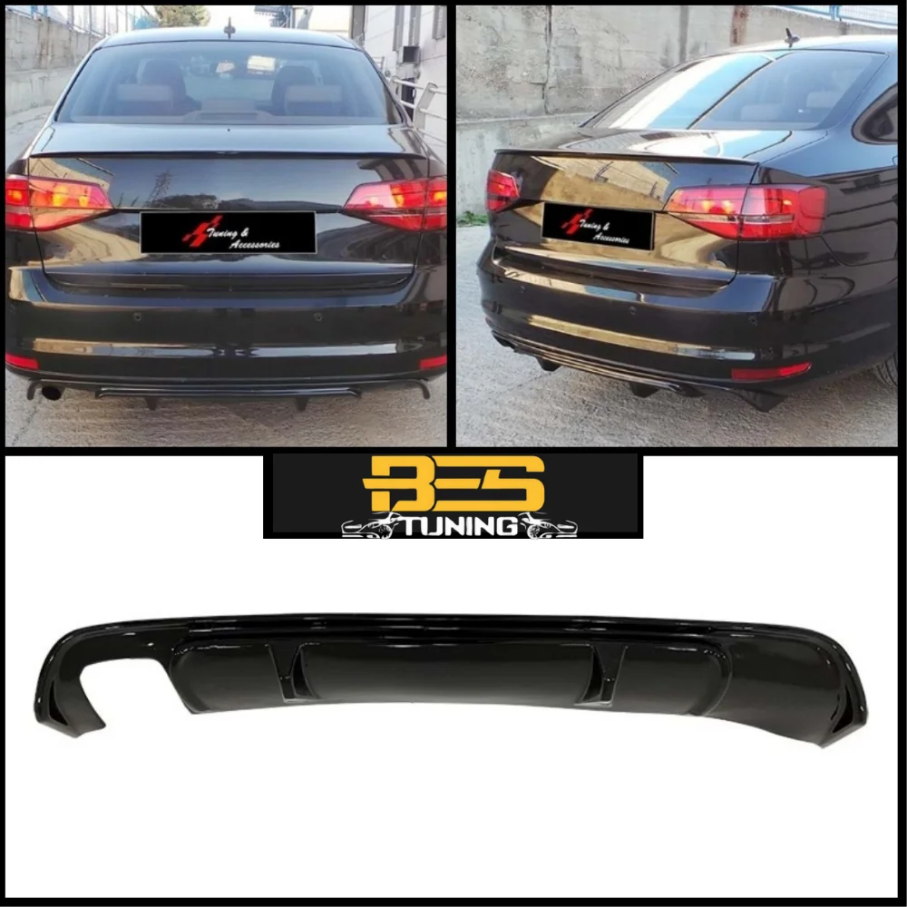 Car Rear Bumper Lip Diffuser Spoiler Rear Side Splitters Flaps For VW Volkswagen Jetta MK6 R Style Deflector Durable