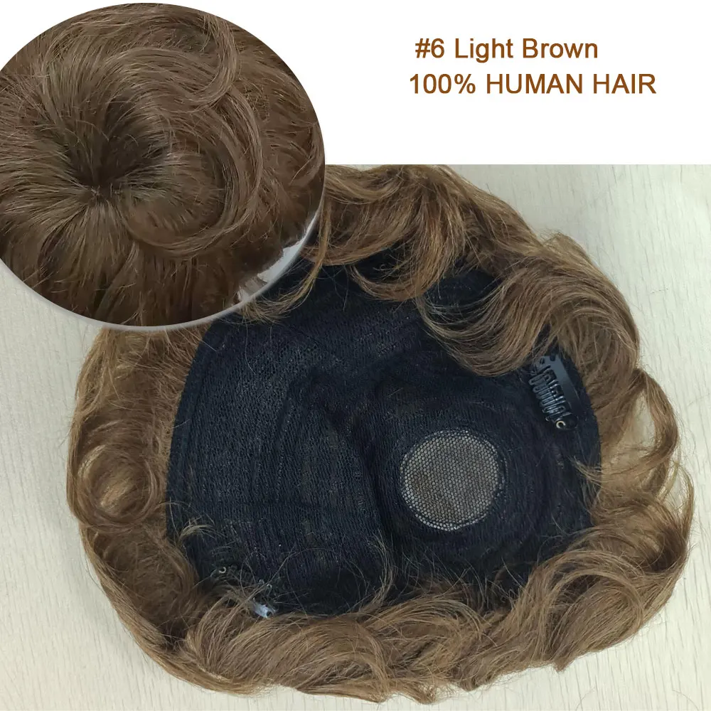 SEGO 16x19cm Human Hair Toupee