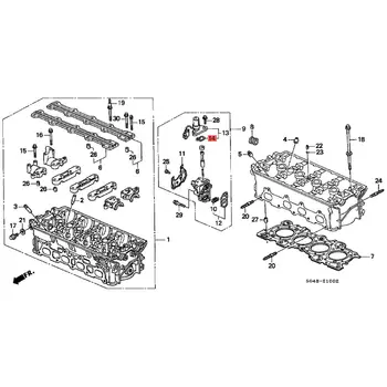 15825-P2M-005 36172-P08-015 適用於本田思域(1996-2005)的VTEC電磁閥墊片套件(替換零件)。 10 最佳銷售 本田思域VTEC - №6