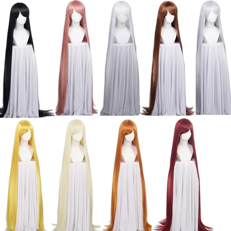 150CM 60''Long Straight cosplay Wig Synthetic Hair Women Party Halloween Costume Heat Resistance Thickness Hair + Wig Cap — zdjęcie 2