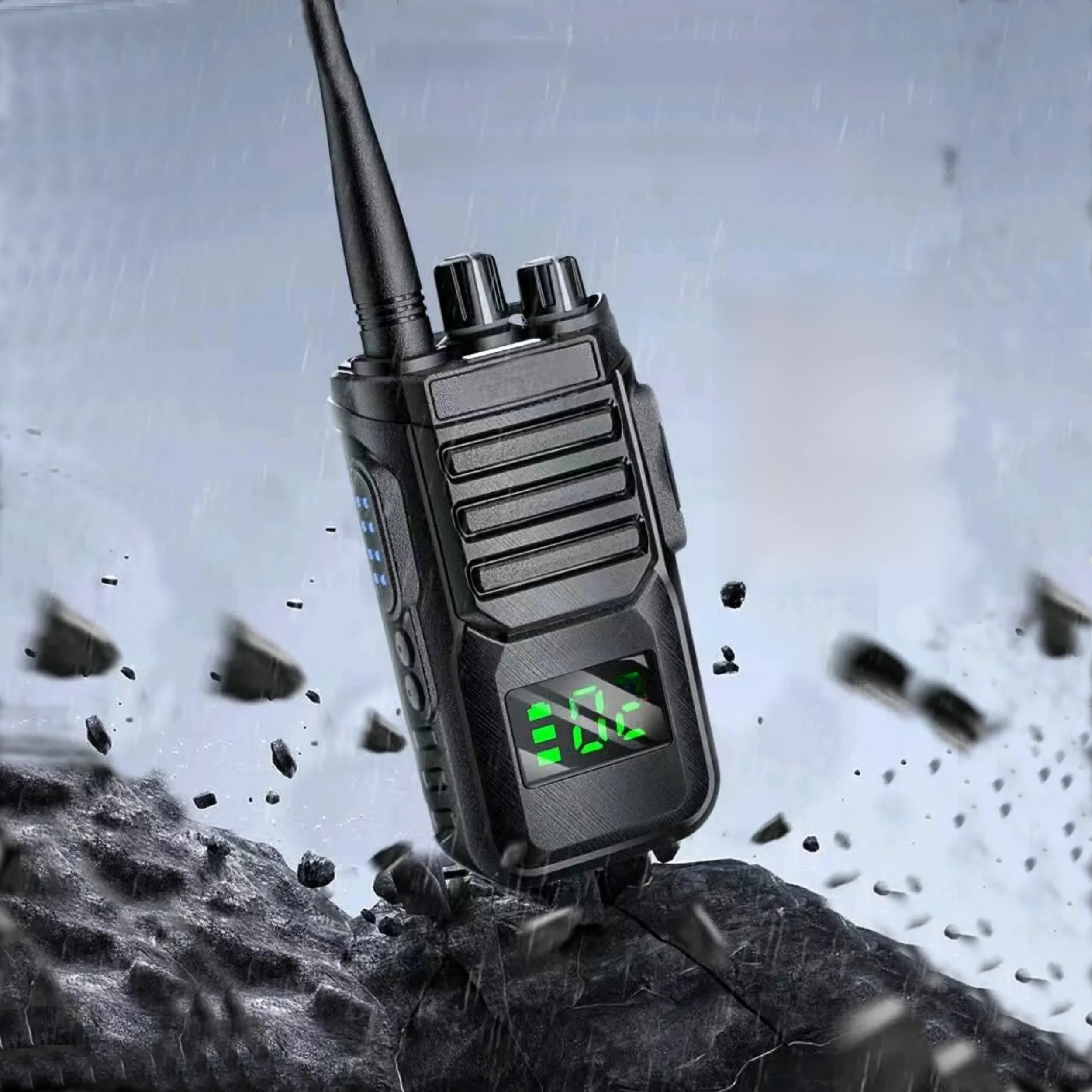 2W UHF Walkie Talkie with LED Display IP68 Waterproof Passed CE Handheld Radio 99CH High Quality  Two Way Radio