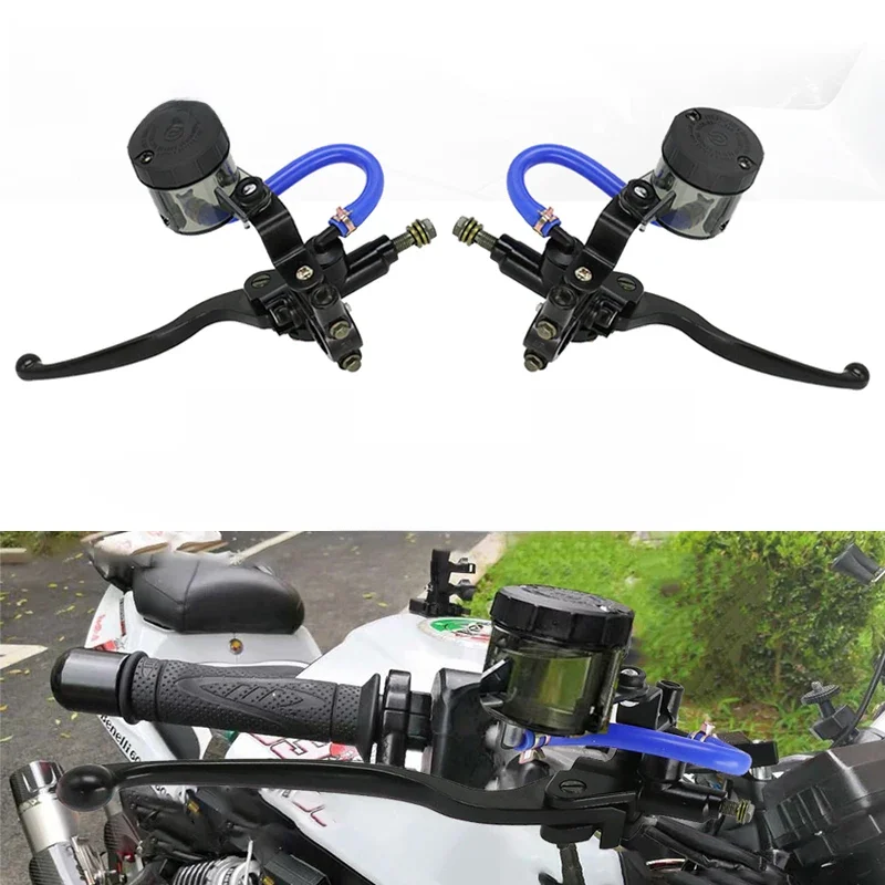 Alconstar-Motorrad-Hauptbremszylinder-Kupplungsbaugruppe vorne rechts und links, verstellbarer Bremshebel, große Tasse für Yamaha LC150