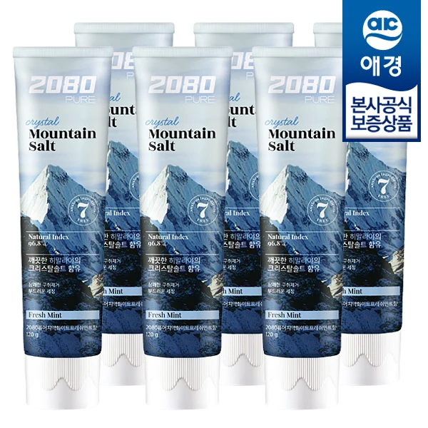 [Akyung] 2080 pure salt toothpaste Crystal 120g x 6 pieces