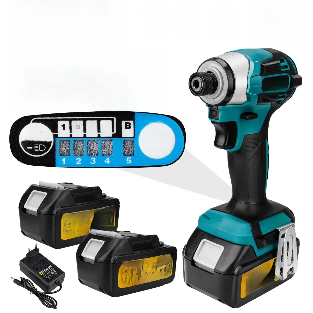 688N.m 8 Versnellingen 1/4-Inch Borstelloze Elektrische Schroevendraaier Draadloze Elektrische Boormachine Impact Schroevendraaier Kit voor Makita 18V Batterij - afbeelding 2
