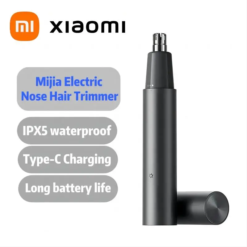 MIJIA Electric Nose Hair Trimmer Xiaomi Nose Hair Clipper Portable Rechargeable Nose Hair Grooming Tool Mini Trimmer Nasal Clean