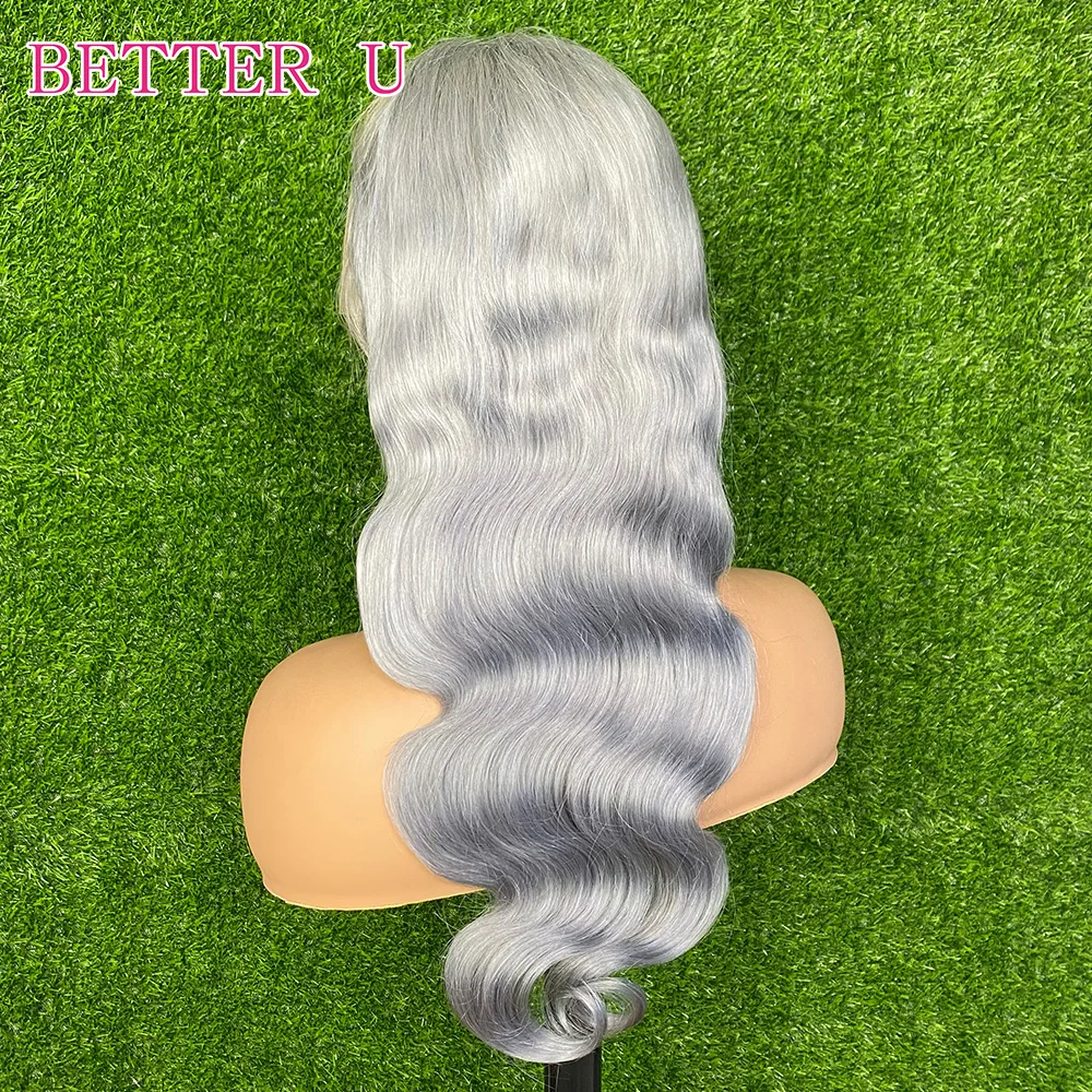 الجسم موجة الشظية رمادي 13x6 الدانتيل الجبهة خصلات الشعر المستعار الإنسان قبل نتف 250% الكثافة الملونة 613 باروكة من شعر طبيعي أشقر للنساء 34In