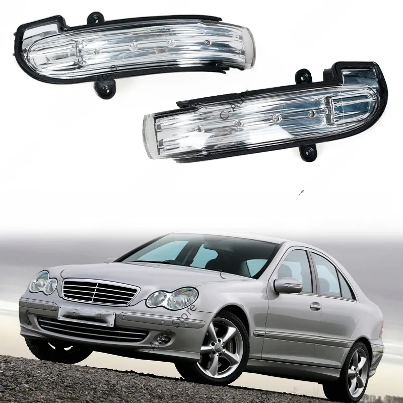 Para mercedes-benz c-class w203 c230 c240 c32 2004 2005 2006 2007 4 portas carro led espelho turn