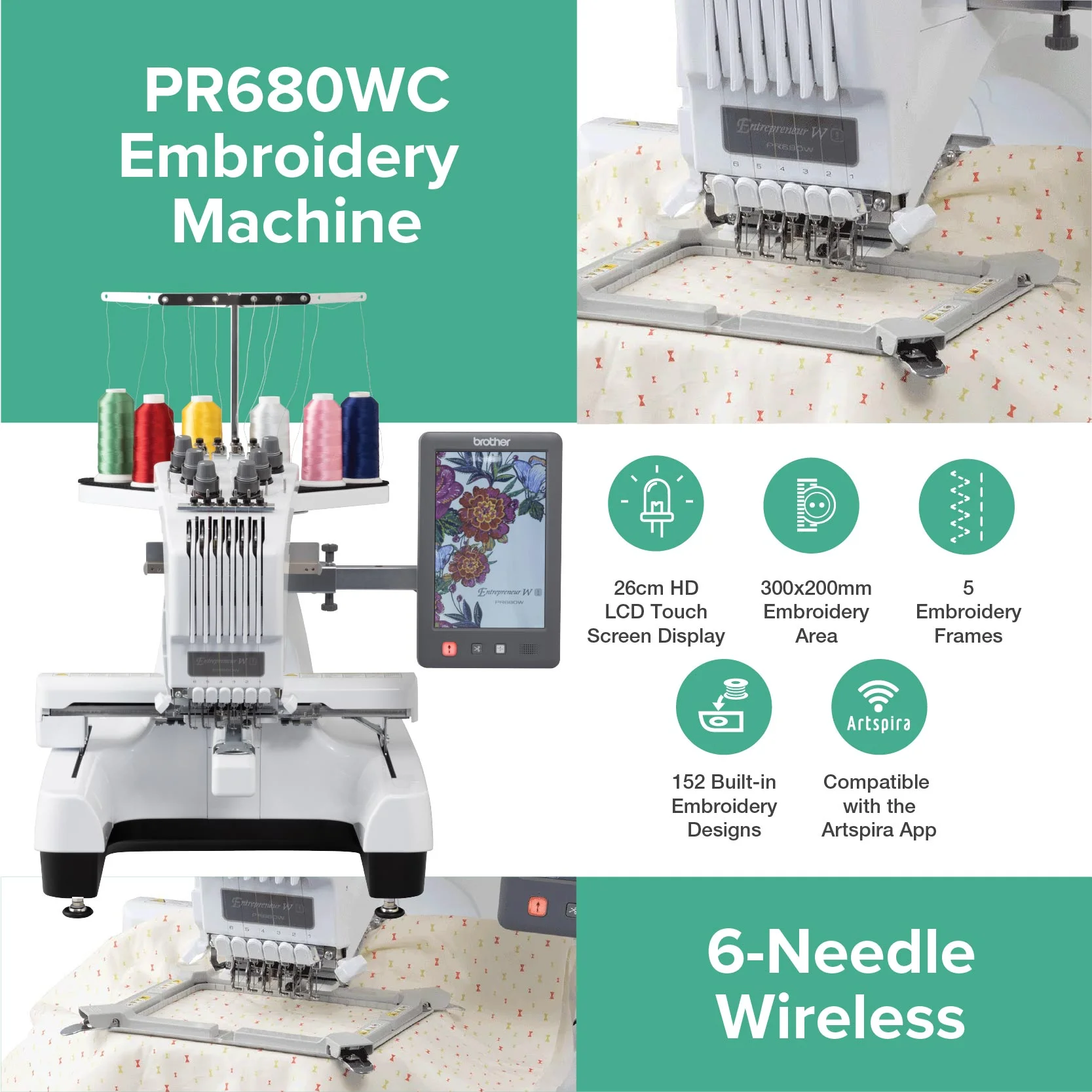 Совершенно новый качественный предприниматель Brother PR1055X ®   Машина для шитья, квилтинга и вышивания Pro X