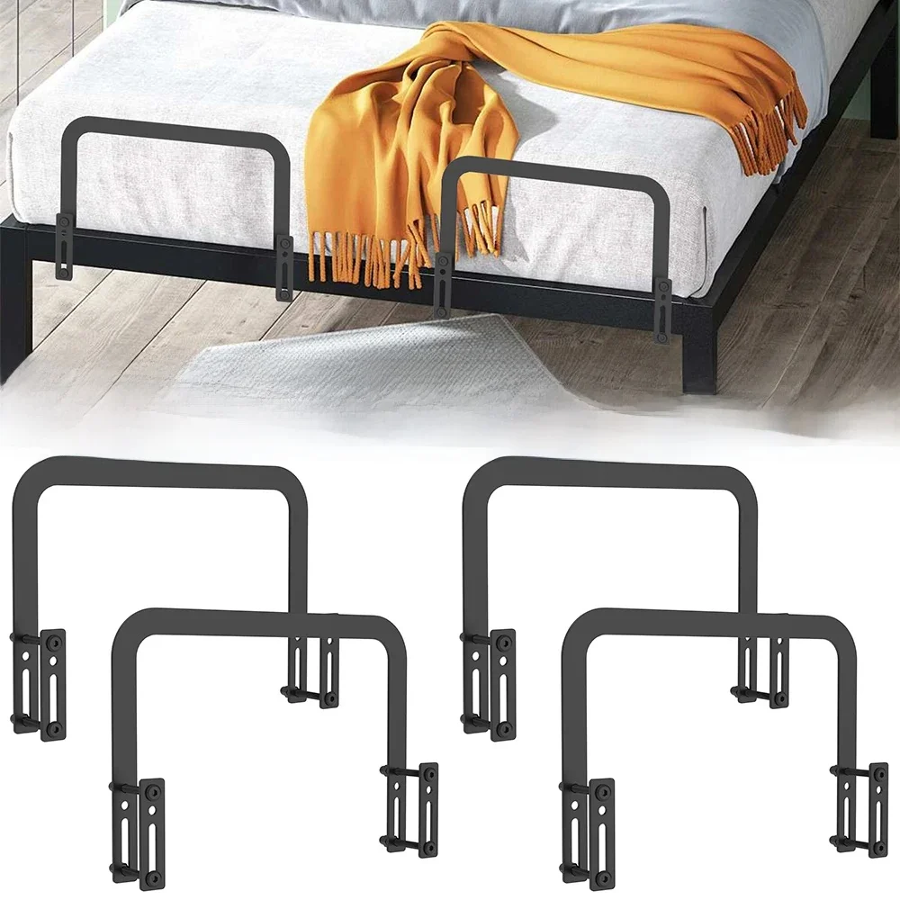 2/4Pcs Mattress Slide Stoppers Metal Non Slip Mattress Gripper Adjustable Mattress Retainer Bar Bracket for Home Metal Bed Frame