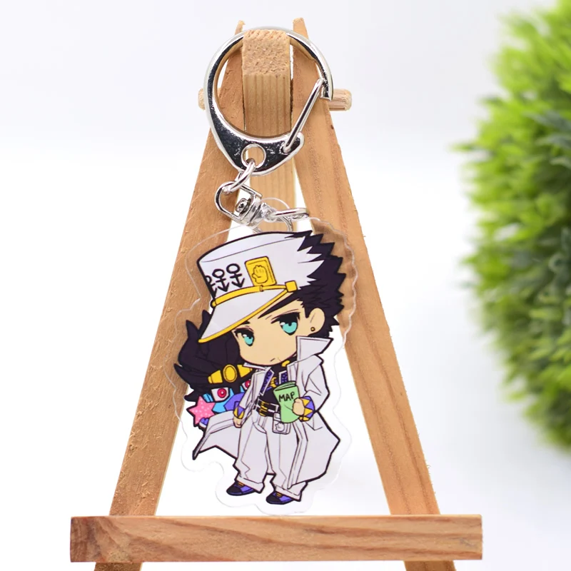 Jojo Anime Keychain Arcylic Cartoon Figures Keyrings Kids Gift Key Chain Accessories