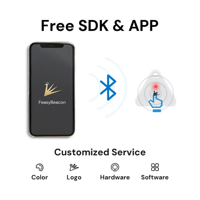 Feasycom FSC-BP103C Dialog DA14531 Bluetooth 5.1 Low Energy Asset Tags Mini UUID RSSI Tracking BLE Beacon for iBeacon Eddystone