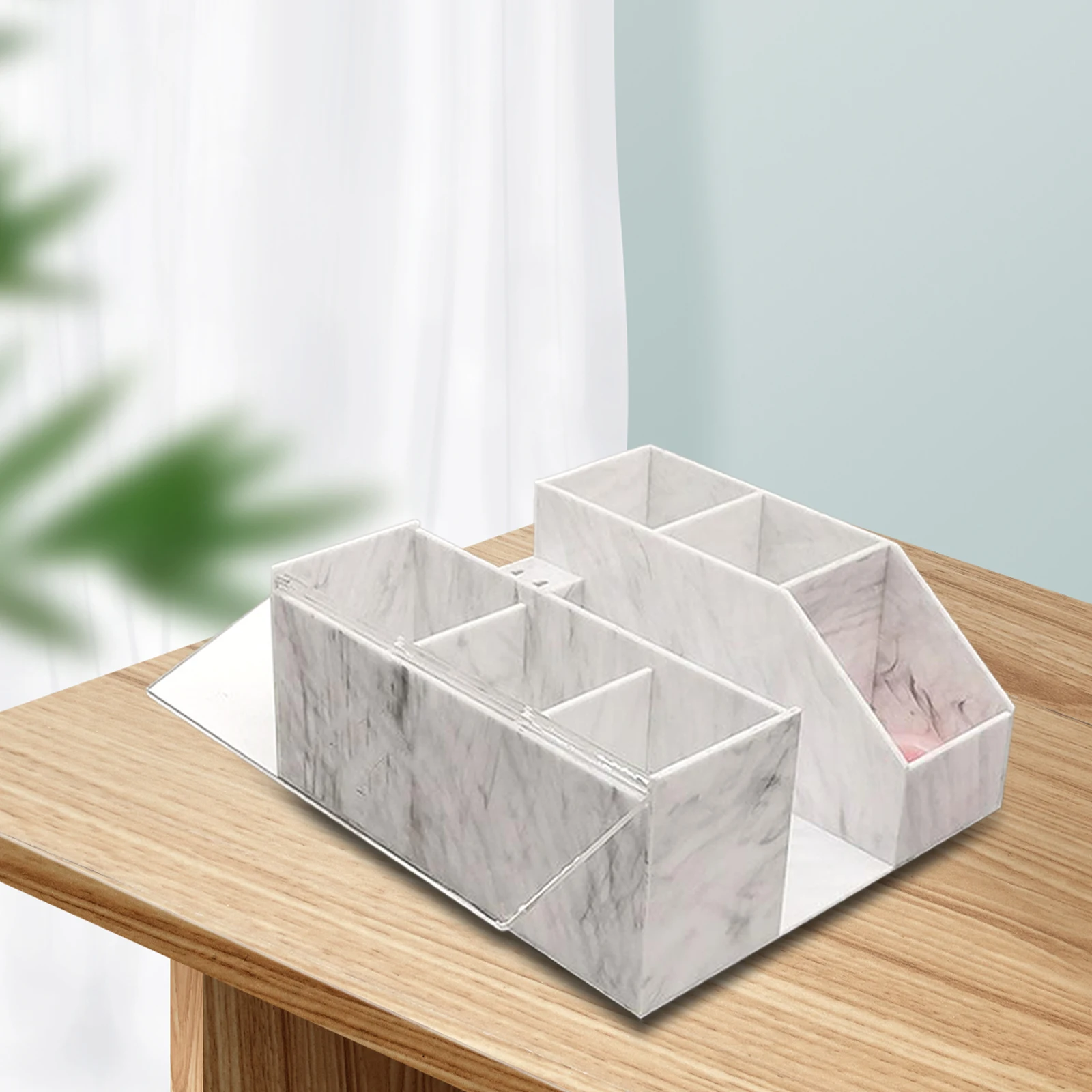 6分割まつげエクステオーガナイザー大容量ディスプレイメイクアップオーガナイザーピンセット用メイクアップアクセサリーまつげ用品