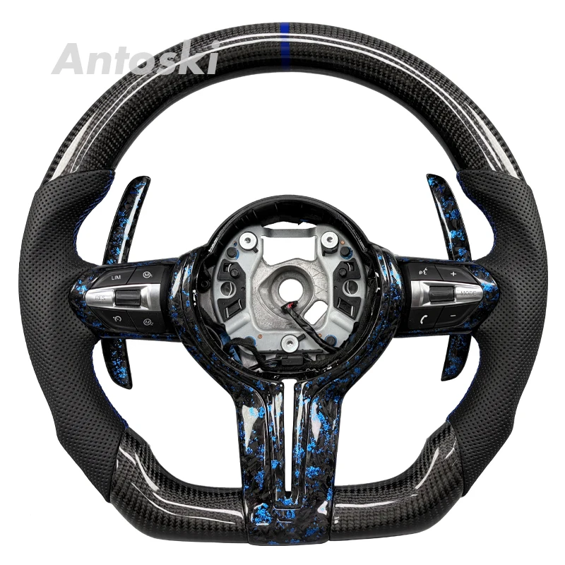

Sport Style for BMW F10 F30 F15 F20 F22 F32 F36 M3 M1 M2 Custom Heating Leather Carbon Fiber Steering Wheel Personalization