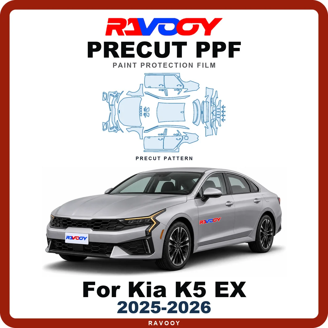 Precut PPF For Kia K5 EX 2025-2026 8.5mil TPU Paint Protection Film Hood Bonnet Bumper Headlight Self-Healing Clear Kit Fenders