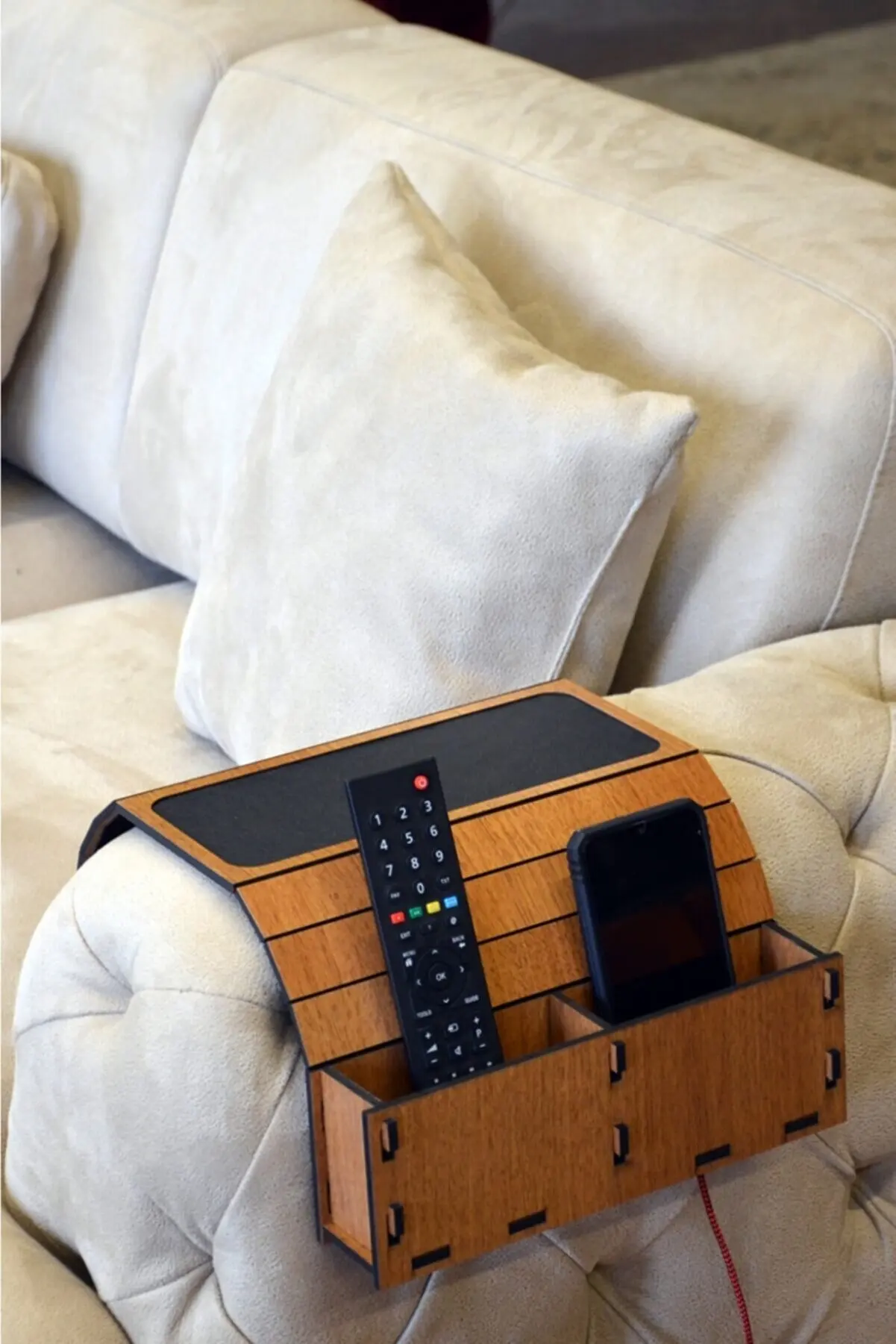 TV Enjoyment Accessories Housewares Wooden Portable Headrest Accessories and Wooden Coffee Table Popcorn Box Cola Holder