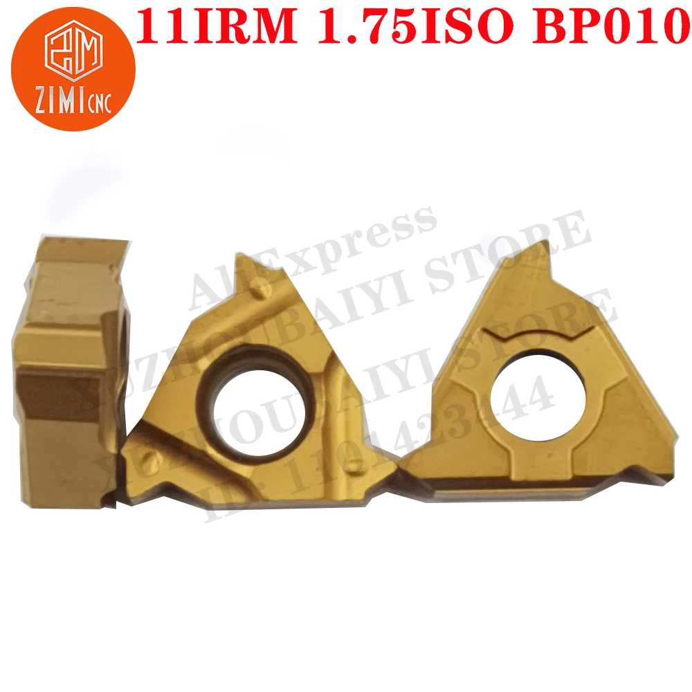10 pezzi 11IRM 1,75ISO BP010 11IRM 1,75ISO interno Lame per filettare Inserti CNC Inserti in carburo Lama per tornio taglierina Strumenti di filettatura