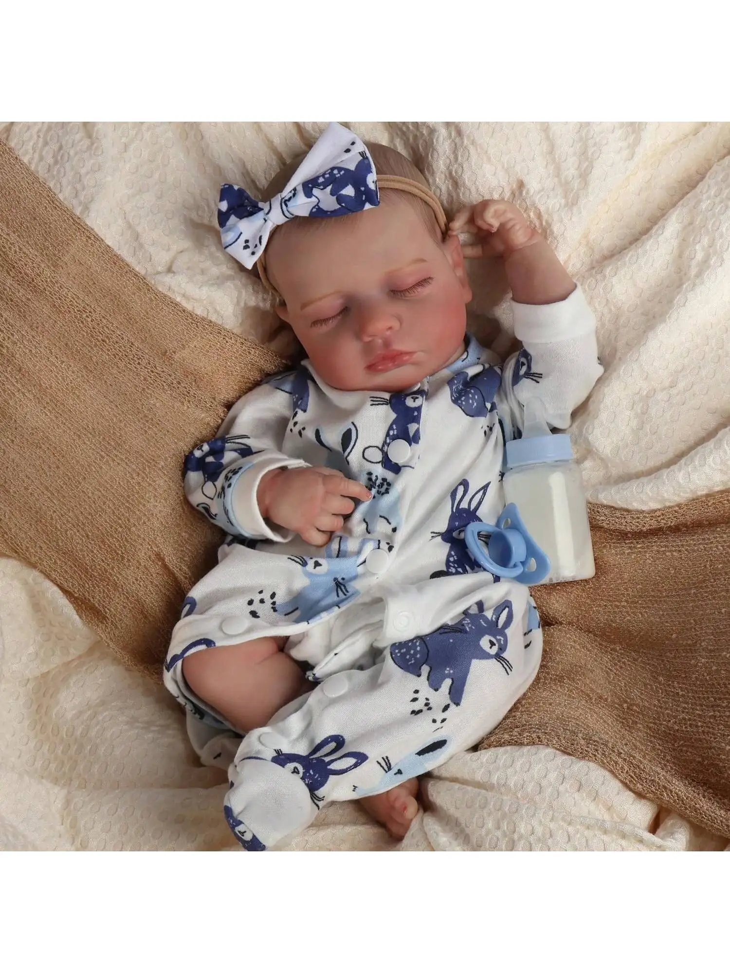 

Lifelike Reborn Baby Dolls- 18Inch Cute Soft Vinyl Realistic Baby Doll,Poseable Real Life Baby Dolls（ONLY DOLL/NO ACCESSORES)