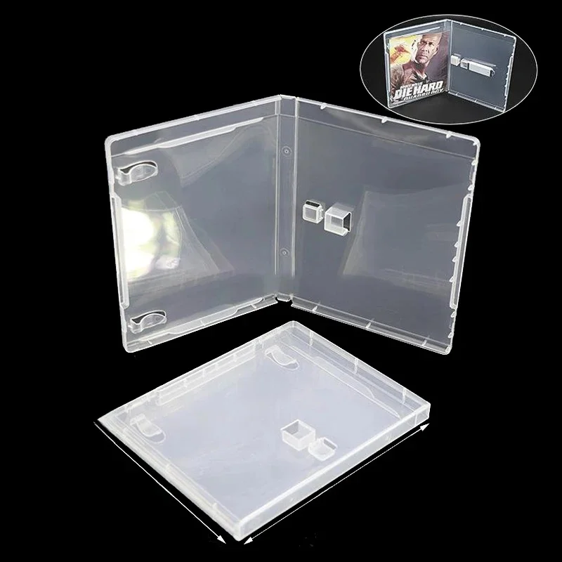 Przezroczysty plastikowy futerał do przechowywania o grubości 14 mm na USB Blu-ray CD DVD Wytrzymały organizer ochronny — zdjęcie produktu 4