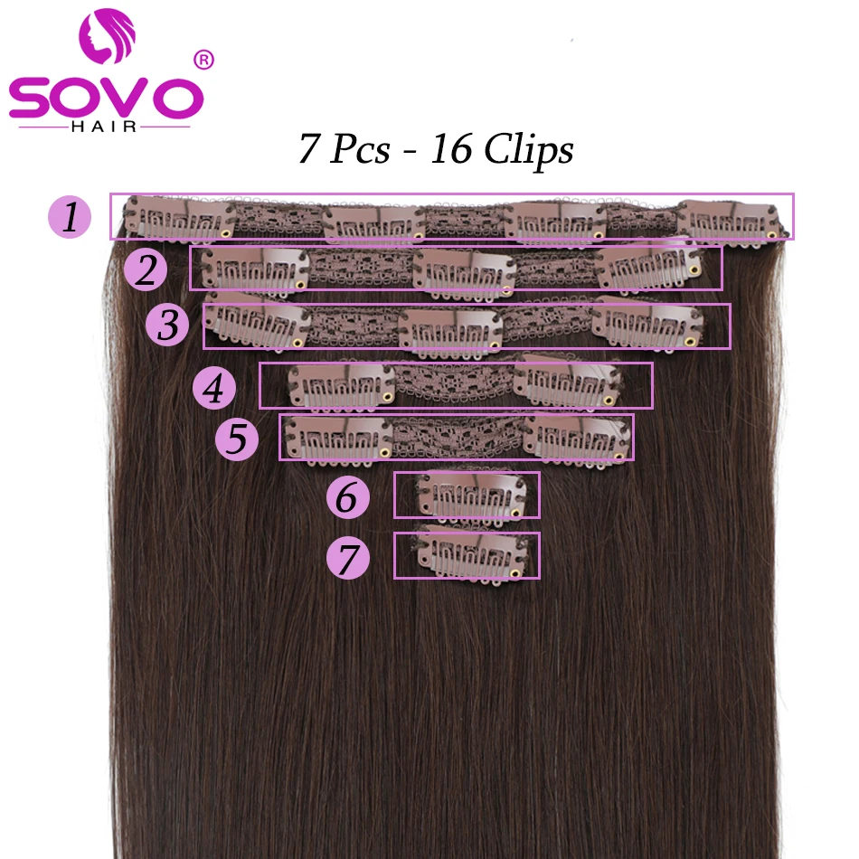 100–200 Gramm Clip-in-Haarverlängerung, 100 % Remy-Echthaar, dunkelbraun, Clip-On-Haarteil, voller Kopf, 35,6–71,1 cm, für Salonbedarf – Detail 4