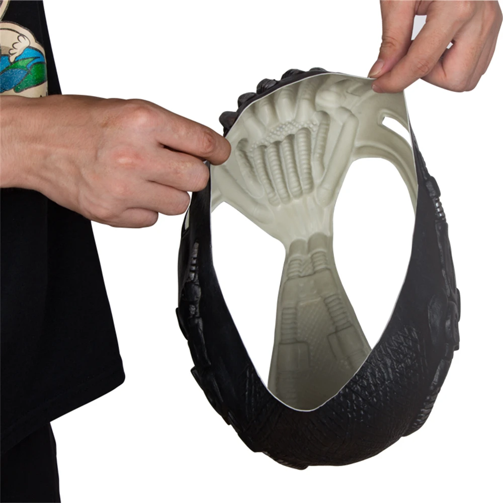 Villain Bane Mask Movie Cosplay Latex Mask Halloween Carnival Party Role Play Costumes Head Cover Horror Mask Party