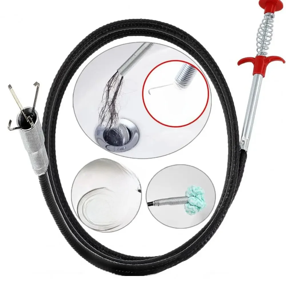 60-300 Cm Staaldraad Pijp Ontstopper Haar Afvoer Verstopping Remover Tool Push-Type Douche Bad Wc verstopte Afvoer Opener Schoonmaken Tool - afbeelding 2
