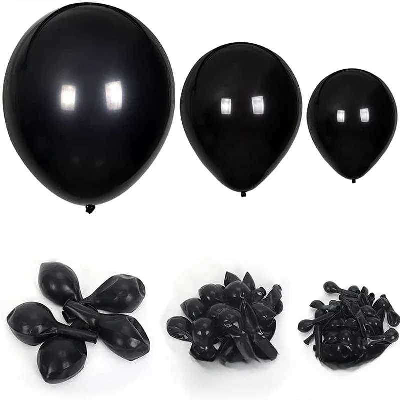 Czarne lateksowe balony 5-36 cali na wesele, urodziny, baby shower, Boże Narodzenie, do dekoracji łuku balonowego, balony dekoracyjne na imprezy. — zdjęcie 2