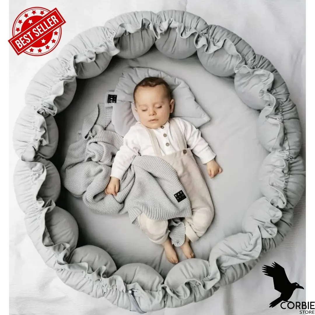 Baby Bed Anti-Bacterial Anti-Allergic Fabric Collapsible Play Mat Play Bed